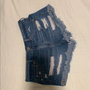 american eagle blue jean shorts!